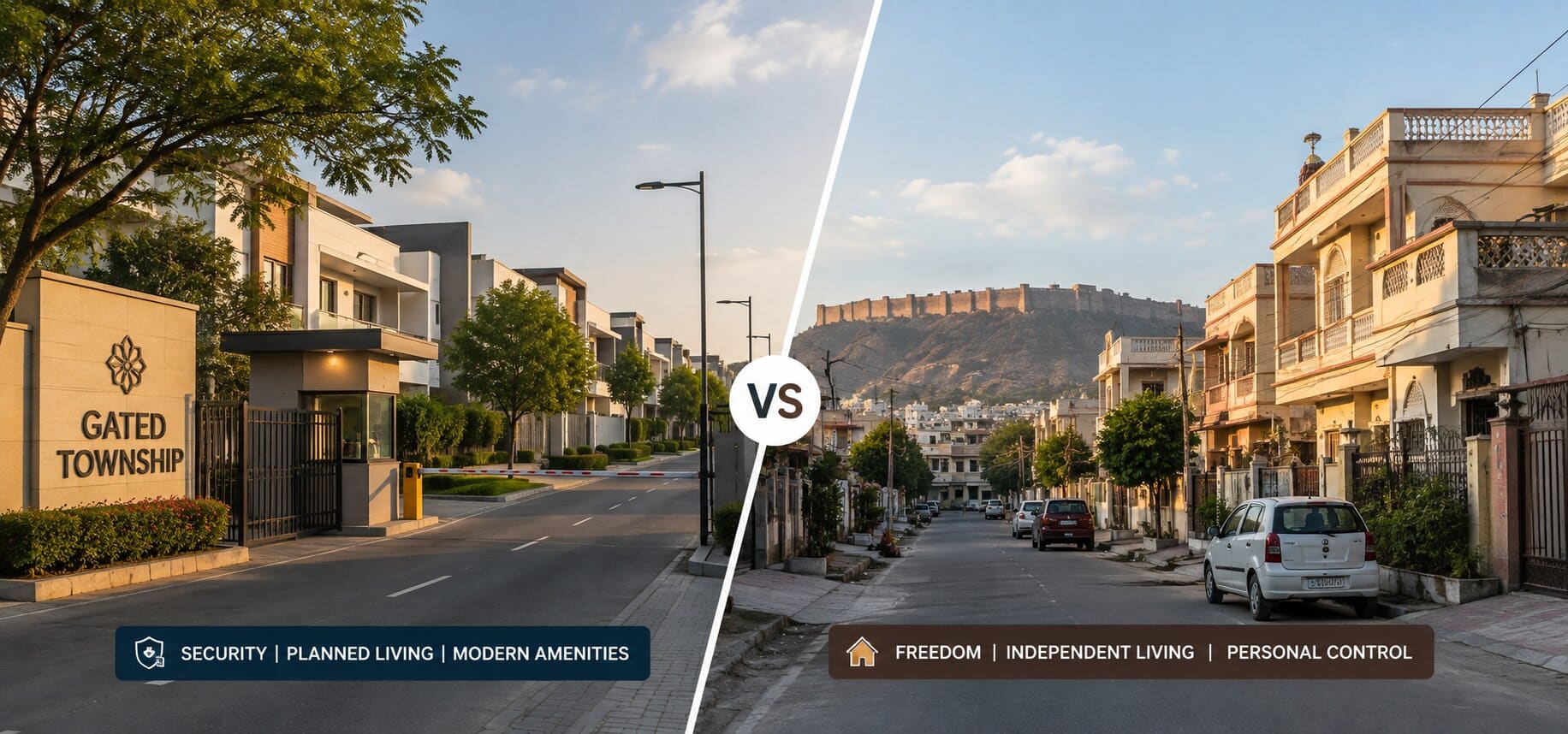 Gated Township vs Independent Colony